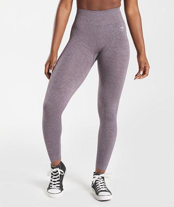 Leggins Gymshark Adapt Animal Seamless Mujer Moradas | CO 2808PJJ